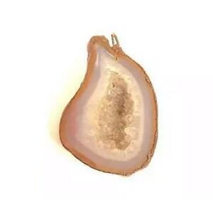 Great looking older vintage geode necklace pendant